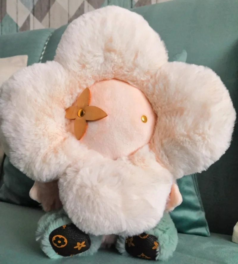 

Sunflower Head Baby Human Body Plush Toy Creative Kawaii Flower Pillow Stuffed Doll Children Room Decor Popular Birthday Gifts