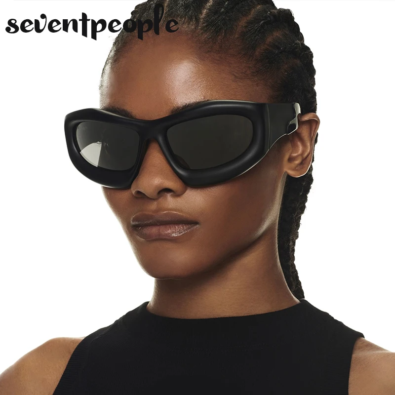 

Luxury Brand Cat Eye Sunglasses Women 2023 New Fashion Square Sun Glasses for Men Punk Y2K Sunglass Outdoor Sports Goggle Unisex