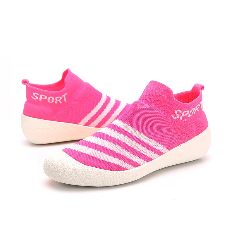 Unisex Slip-on fly-sewing breathable stretch fabric anti-slip cycling running fitness sock shoes lovers riding jogging shoes