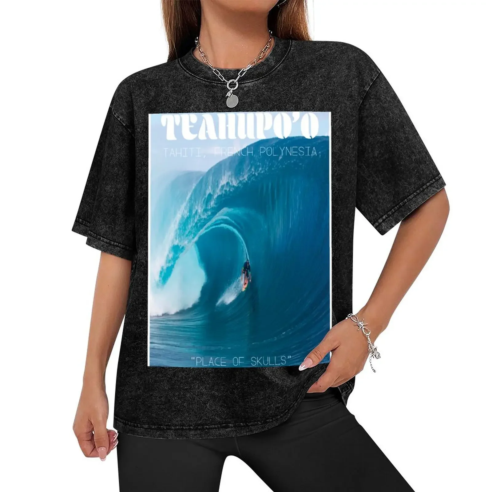 Футболка Teahupo'o дизайнерские рубашки большие размеры корейская мода мужская