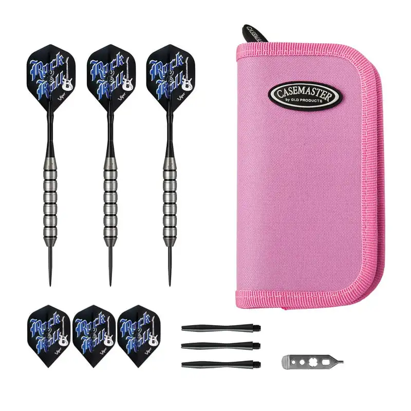 

Rock & Roll Steel Tip Darts 23 Grams and Pink Nylon Case