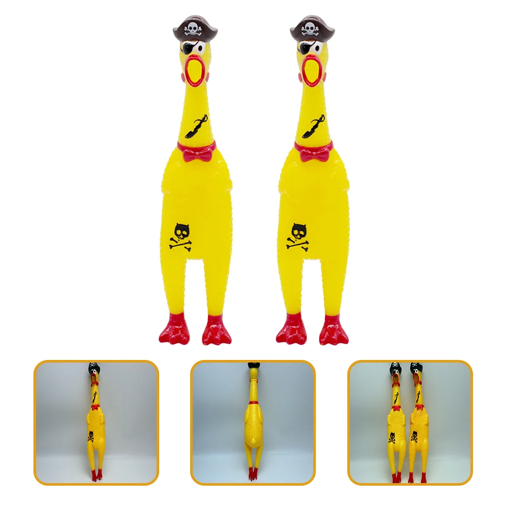 

Chicken Toykids Toys Pranks Rubber Funny Prank Stuff Games Dog Relax Fidget Gifts Gag Decompression Screaming Squeeze