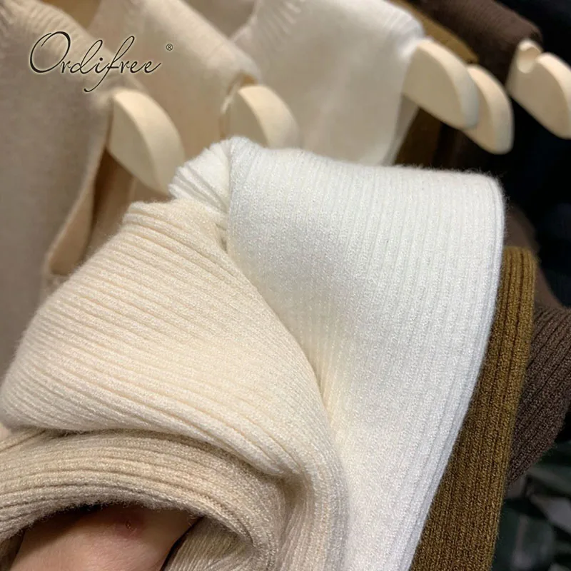 Женский трикотажный свитер Ordifree рождественские джемперы с открытыми плечами