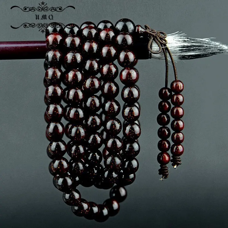 

Индийский браслет Lobular из красного сандалового дерева мужской браслет 2,0 из красного сандалового дерева 108 браслет из бусин Будды полный из ...