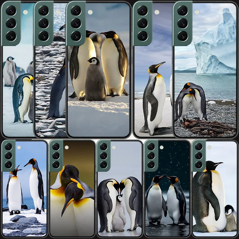 Чехол для телефона Penguins Love at the North Pole Samsung A15 A25 A35 A55 Galaxy A70S A50S A30S A30 A40 A71 A51 A41 A31 A21 A11 A01