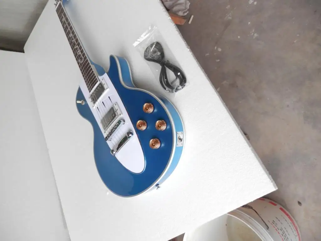 

Custom white blue 1960 electric guitar rosewood fingerboard 10yue25