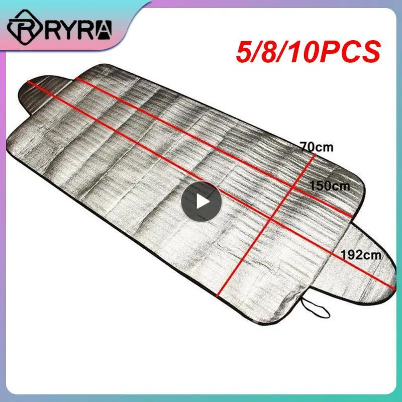 

5/8/10PCS Aluminum Foil And Sponge Car Snow Ice Protector Multifunctional Car Sunscreen Cover Durable Portable