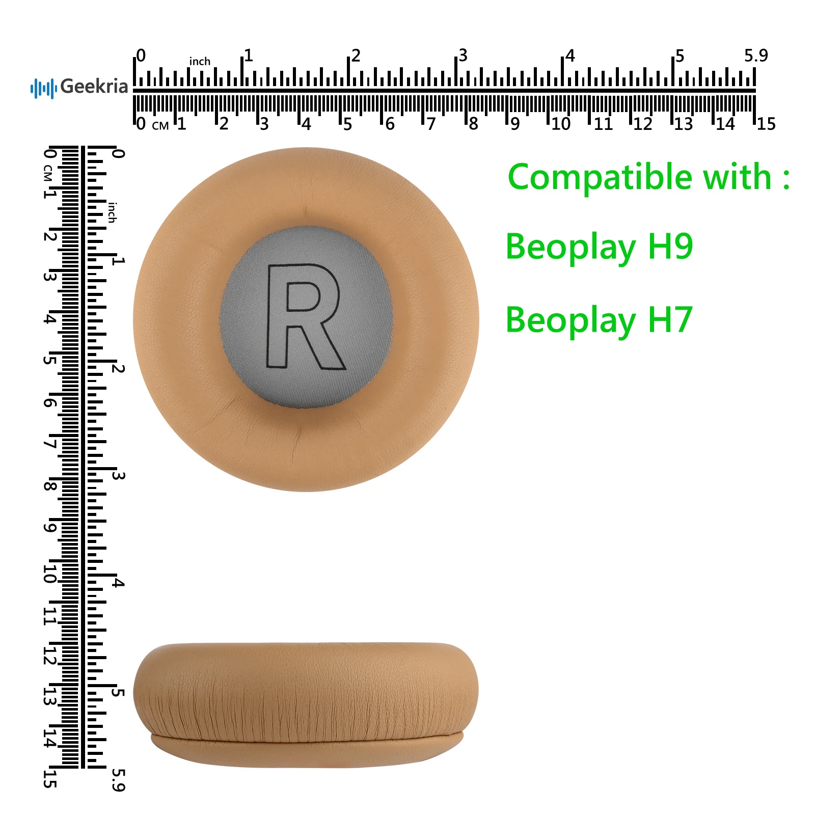 Сменные амбушюры Geekria Elite из овчины для наушников Bang &amp Olufsen Beoplay H9 H7 (не совместимы