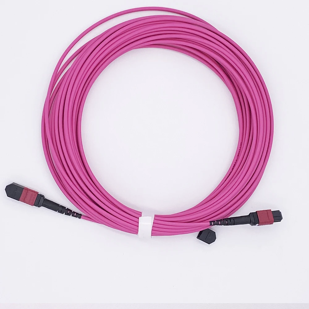

Factory Price MTP(f) to MTP(f) 12f LSZH 3.0mm 15M Low Loss Fiber Optic Patch Cord OM4 Aqua Tyep B MPO MTP Trunk Cable Jumper