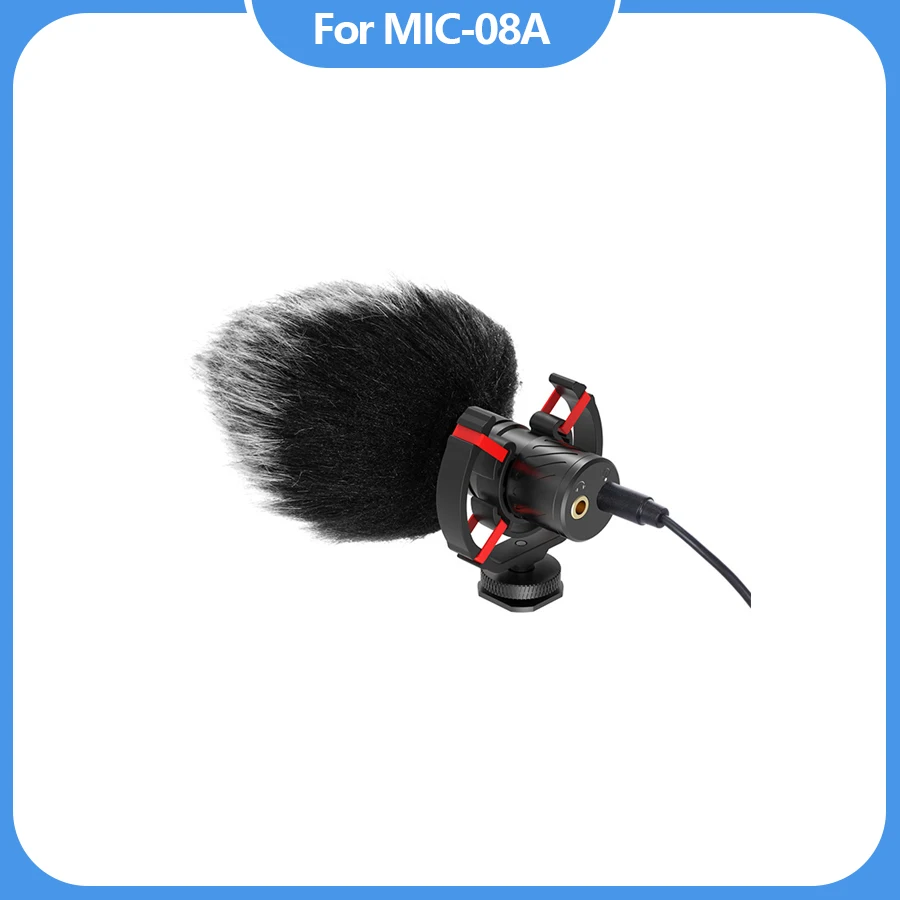 

New Mic Aluminum Alloy Professional Recording Microphone with Spring Cable Plug and Play for Canon Nikon DSLR Camera Smartphone