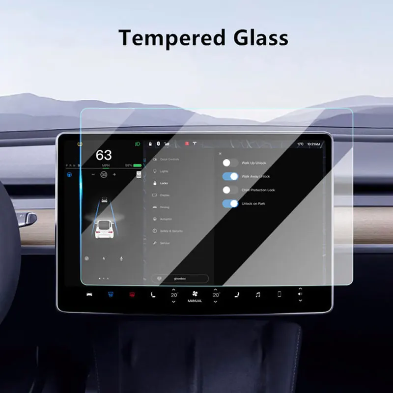

For Tesla Model 3 Y 2023 2022 2021 Center Control Navigation Film Car Modify Accessory 9H Matte Tempered Glass Screen Protector