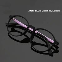 round frame anti blue light glasses tr90 frame light computer mobile phone goggles comfortable for teenagers