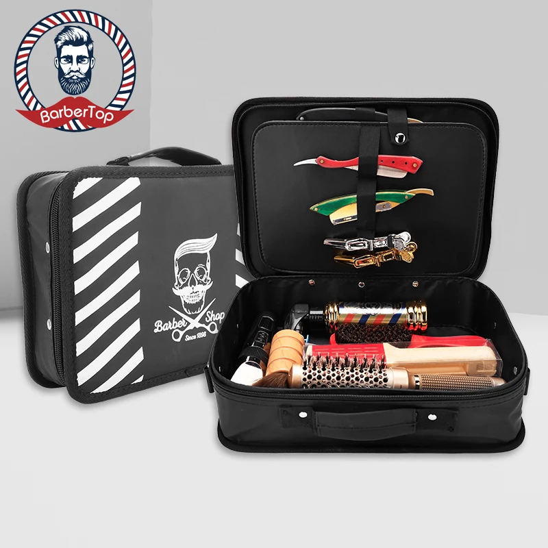 

Hairstylist Haircut Scissors Bag Salon Tools Box Clipper Comb Hair Cutting Accessory Case Multifunctional Storage Bin