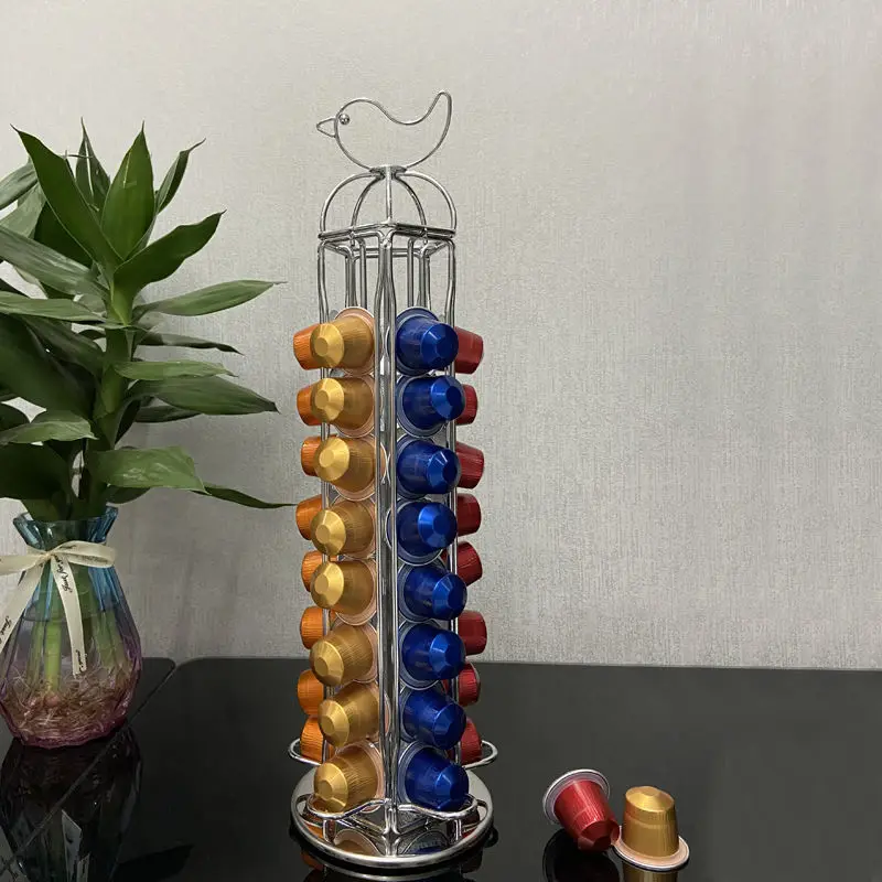 360 ° Вращающийся 50-капсульный держатель для капсул кофе подставка дозирования