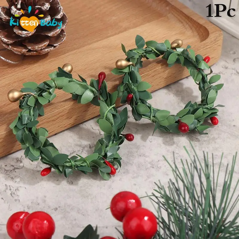 

Аксессуары для кукольного домика 6 см, миниатюрный венок, кукольный домик, Рождественская елка, украшение для выпечки на стене, детские игру...