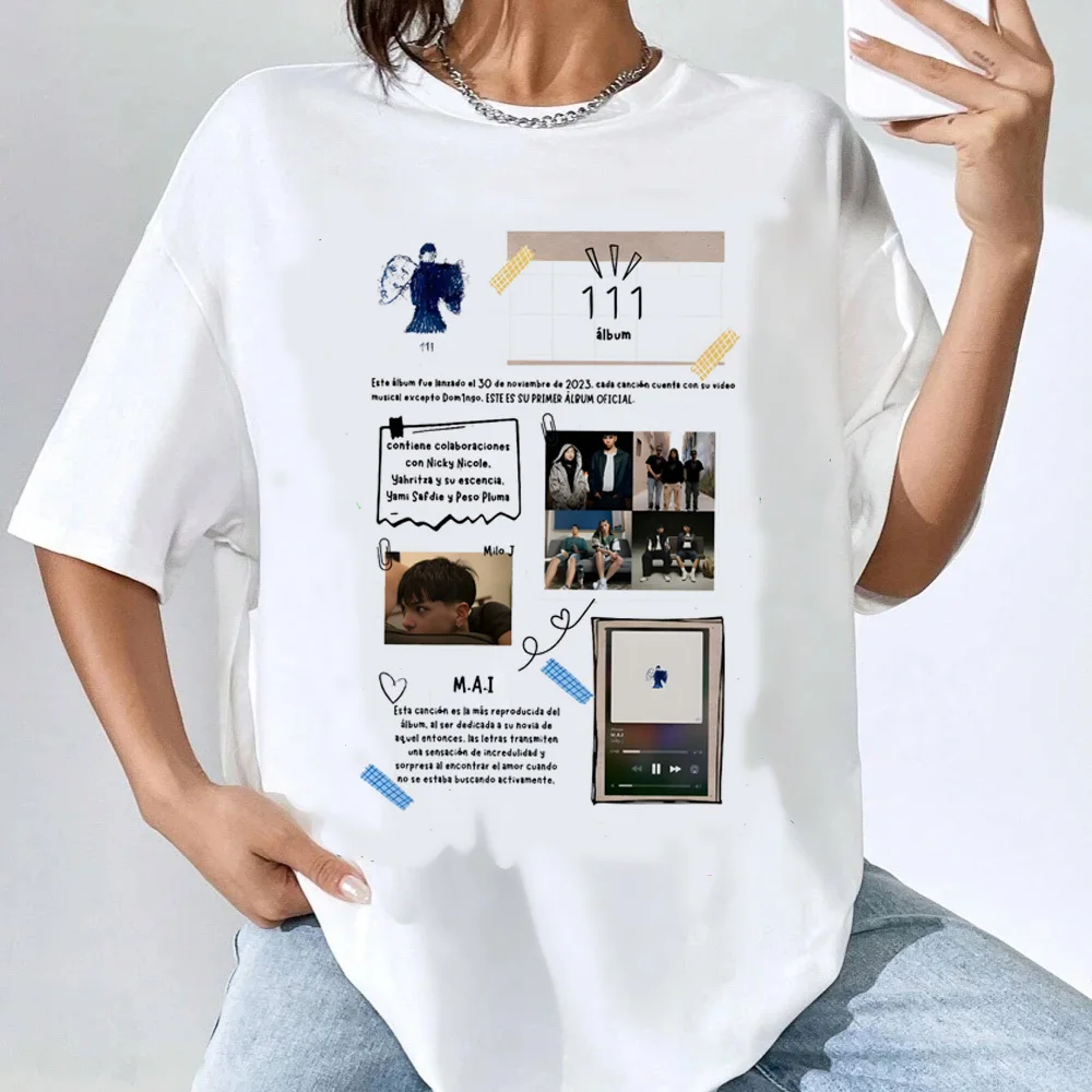 Milo j t-shirt girl Digital Classic Y2k 80s streetwear shirt women Vintage Breathable 2000s