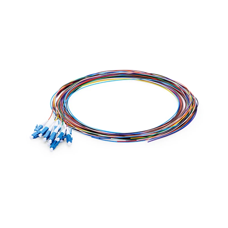 Волоконный пигтейль FASO длиной 1 5 м LC UPC для Untermined 12 волокон без люверса с цветным