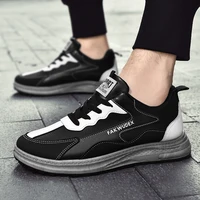 mens pu leather shoess lace up trend comfortable men shoes outdoor footwear british fashion men high top sneakers moccasins men
