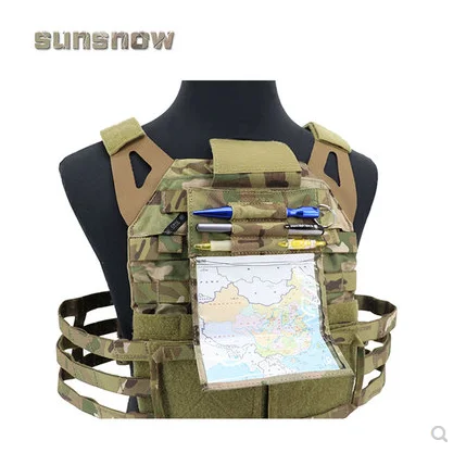 Outdoor Military Training Tactical Vest Board Frame Management Bag Chest Map Bag