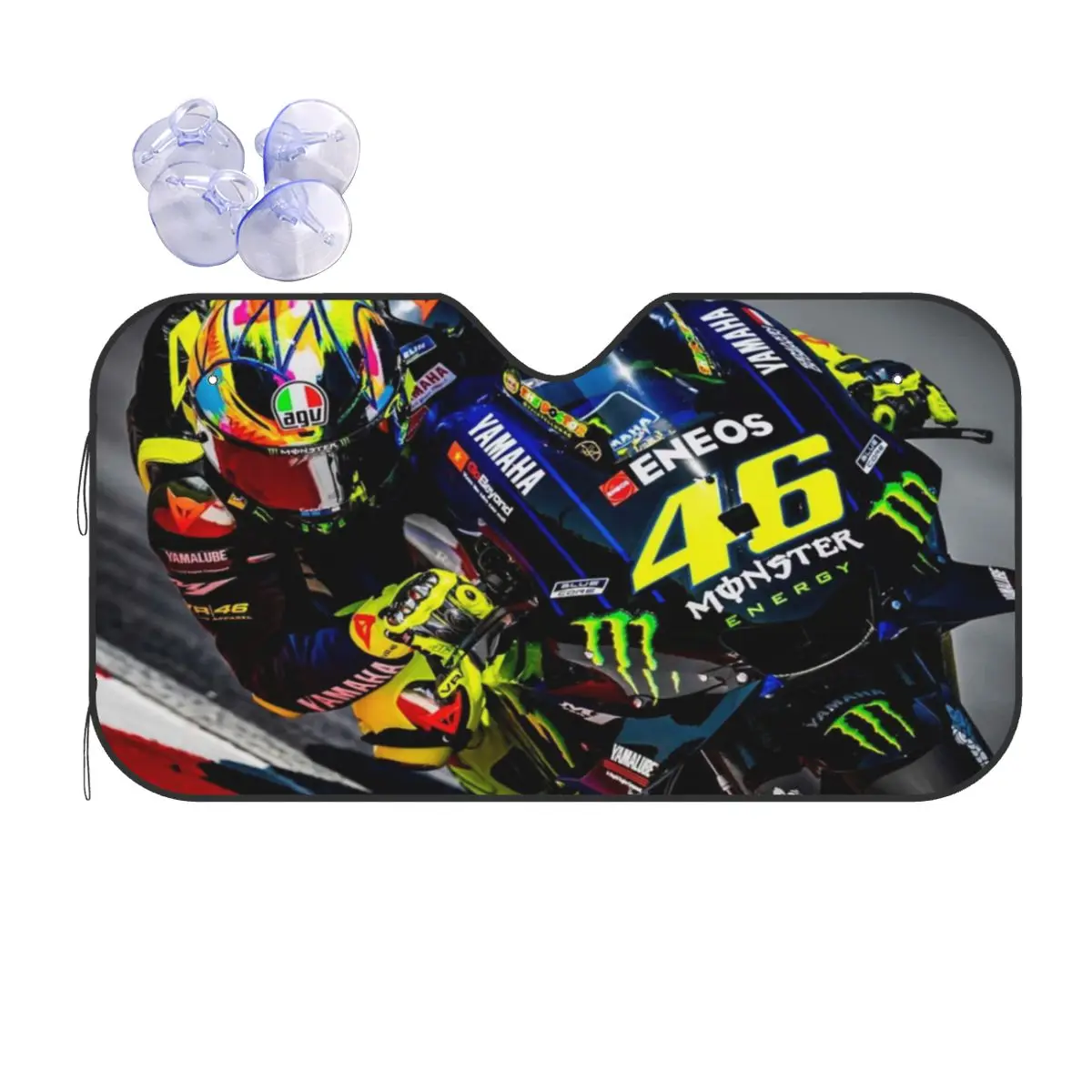

Vr-46 MOTORSPORT Personality Windshield Sunshade 76x140cm Foils Sun Visor Ice Shield Dust Protection