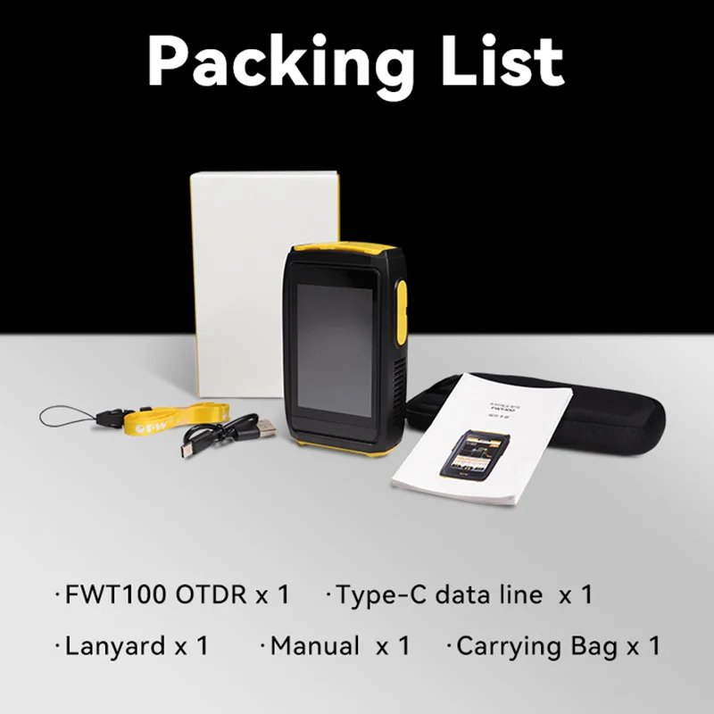 Mini OTDR Active Fiber Live Test 1550nm 20dB 80KM Fiber Reflectometer otdr Touch Screen OPM VFL OLS Tester SC APC/UPC Connector