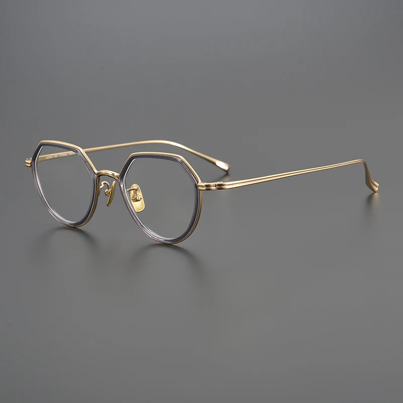 

Новинка 2023, Индивидуальные женские очки для чтения при близорукости, дизайнерские очки из чистого титана, оптические очки в стиле ретро, Тонкая оправа для очков для лица для мужчин