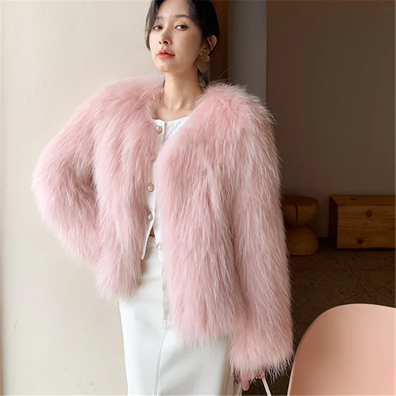 2022 Autumn Long Winter Coat Woman Faux Fur Coat Women Warm Ladies Fur Teddy Jacket Female Plush Teddy Coat Plus Size Outwear