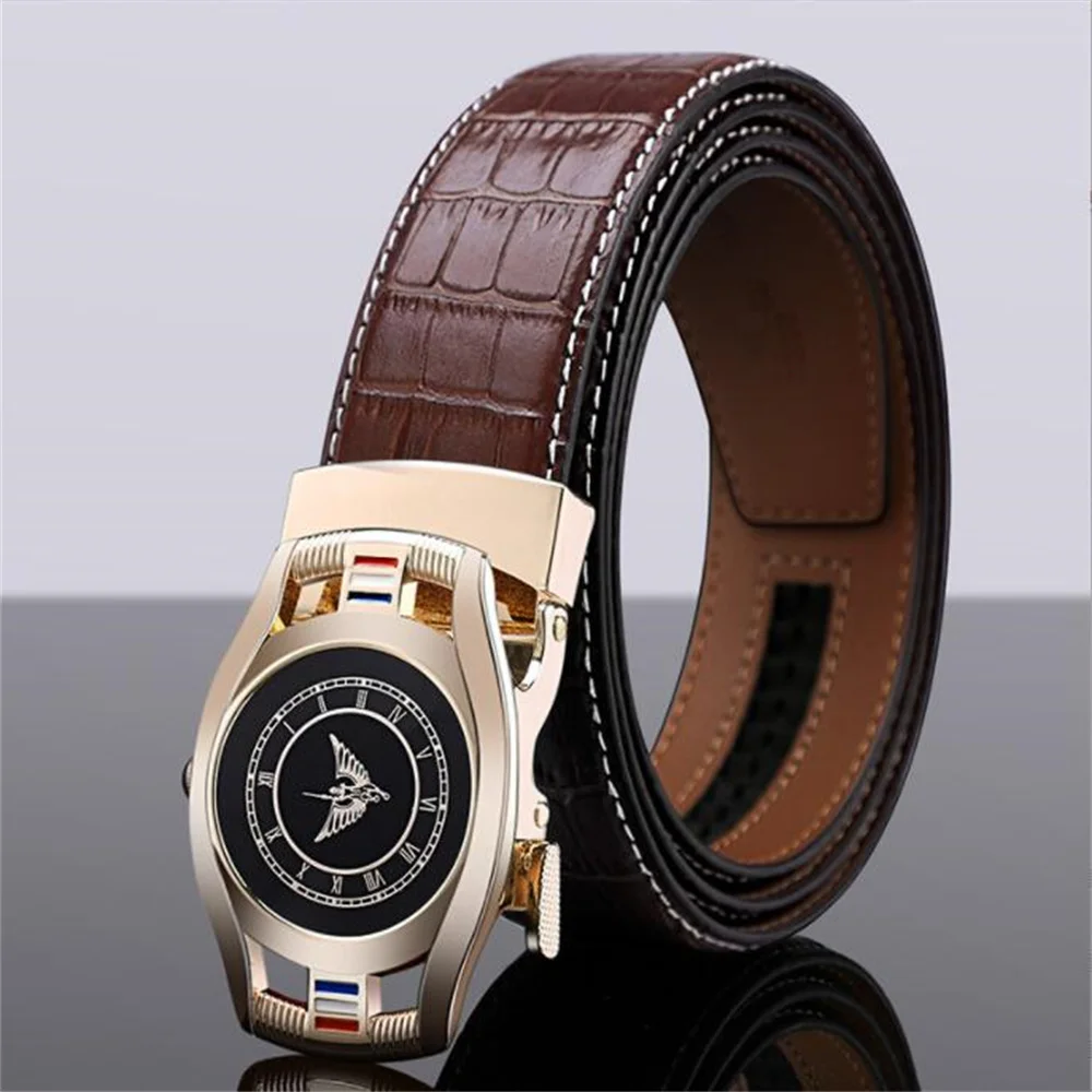 

Новый мужской ремень williampolo 2023 из натуральной воловьей кожи с автоматической пряжкой Молодежный трендовый деловой повседневный мужской ремень