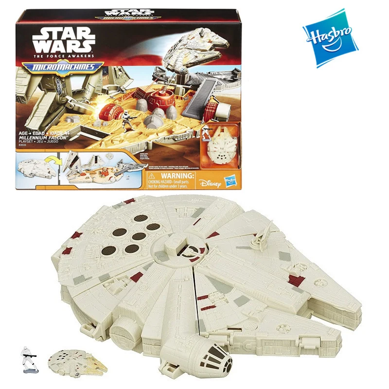 

Микро-машинки Hasbro Звездные войны, Сокол Тысячелетия, космический корабль, экшн-фигурка автомобиля, Коллекционная модель, детская игрушка в подарок