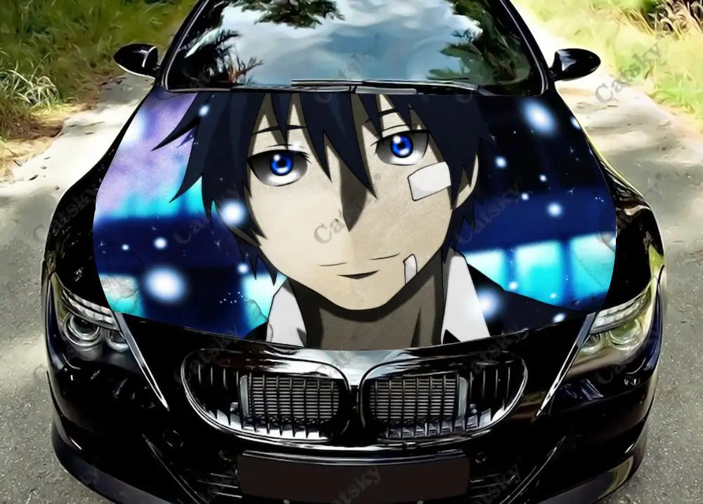 

Синие негорючие виниловые наклейки на капот автомобиля, обернутые пвх пленкой, Наклейки на капот, наклейки, универсальные модифицированные защитные наклейки на капот автомобиля