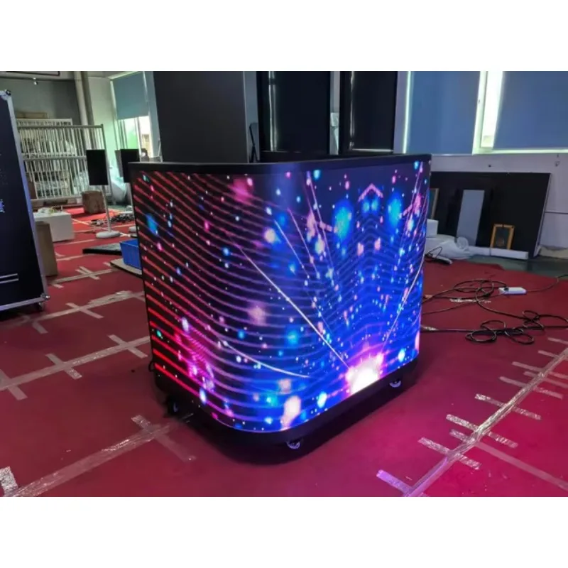 Фото Гибкий модульный LED-экран 4K HDR10+ для диджейских пультов, портативный сценический стол-экран для дискотек, караоке и живых мероприятий (Plug and Play) №5