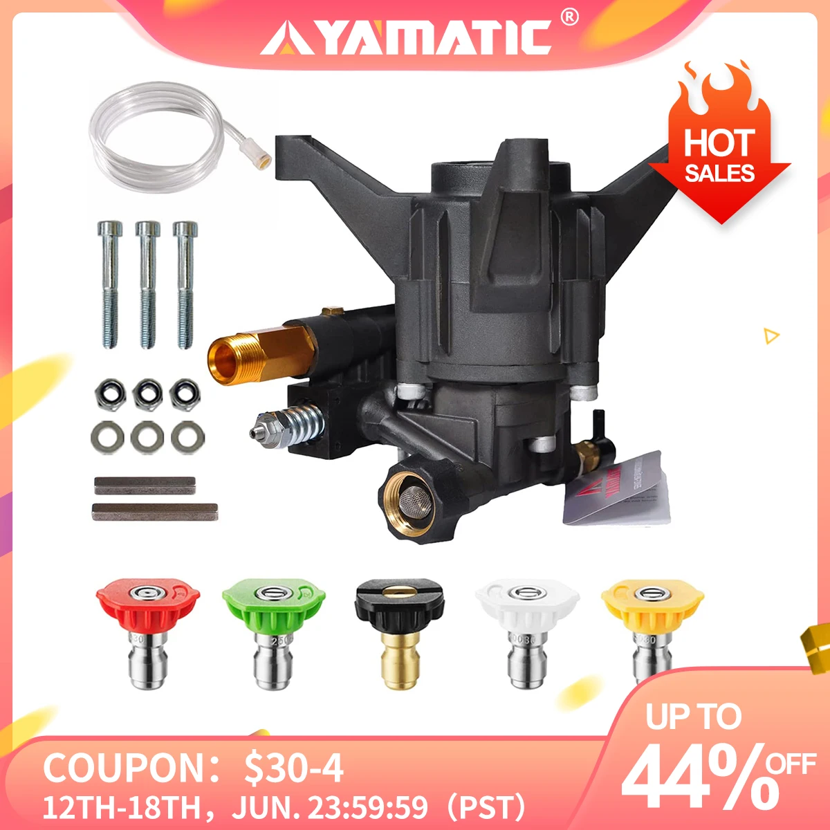 Pump For Power Washer Compatible With Honda Ryobi Simpson Hu