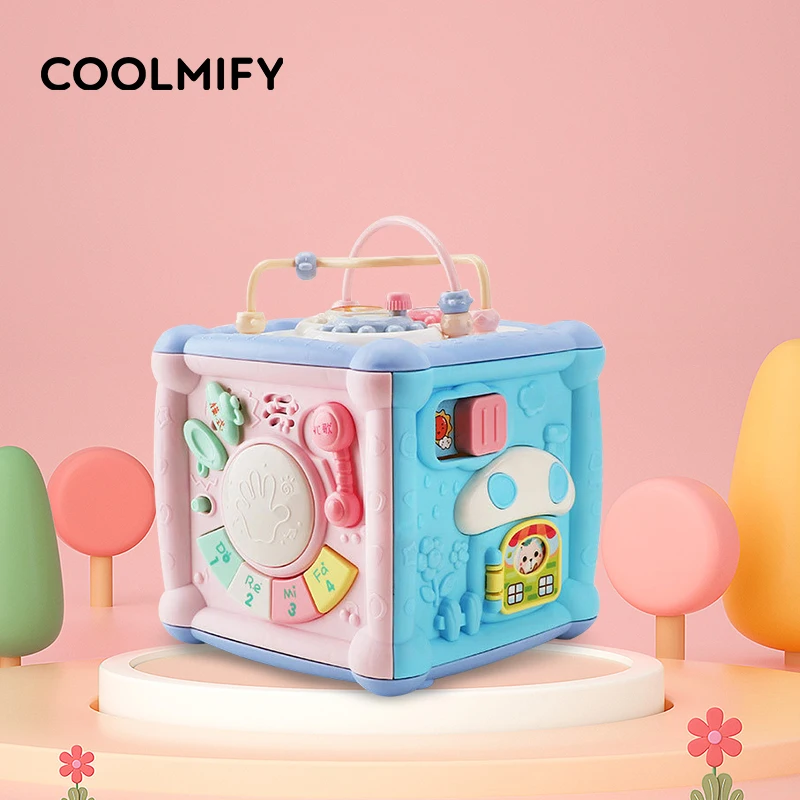 Baby Music Toys Activity Cube Musical Box toy Toddler Shape Sorter Game Toy Beads Infant Educational For Kids | Игрушки и хобби