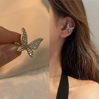 cute korean clip on earcuff butterfly girl clip earrings no hole fake non piercing cartilage ear clips for women jewelry