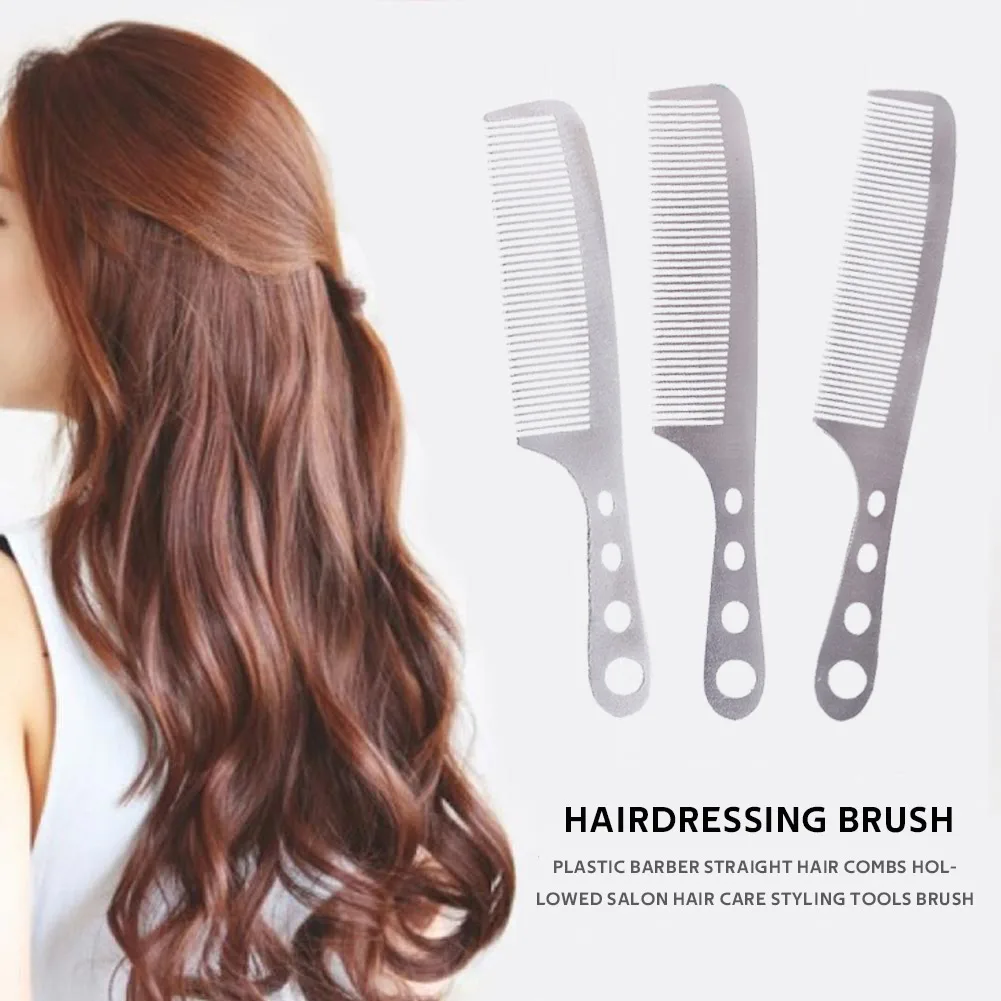 

Антистатические Парикмахерские гребни, пластиковые парикмахерские прямые гребни с отверстиями, салонный Уход за волосами, инструменты для...