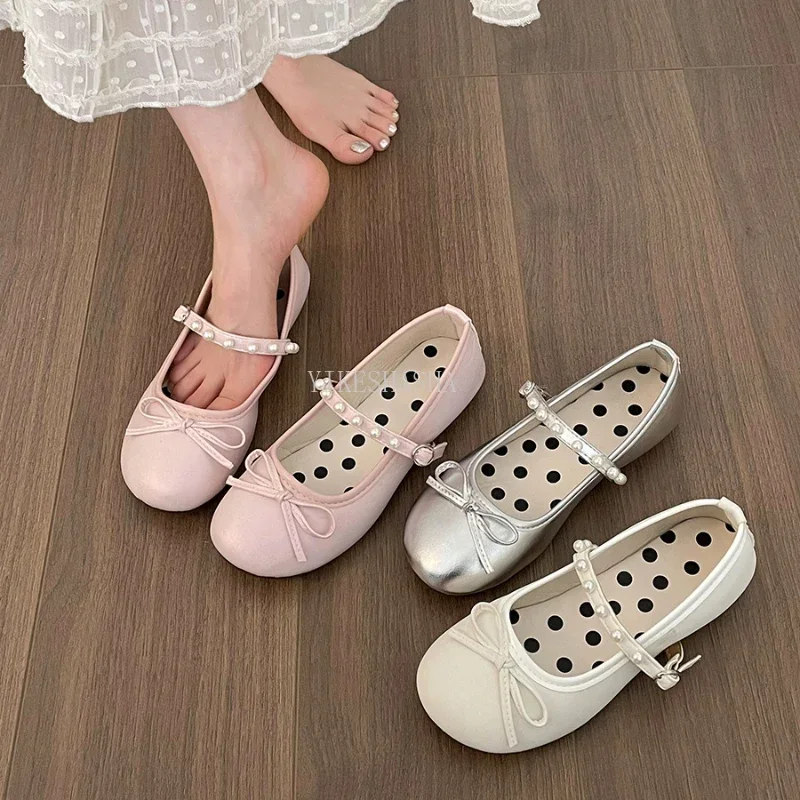 2024 новый дизайн весенне-летние балетки на плоской подошве женская обувь туфли