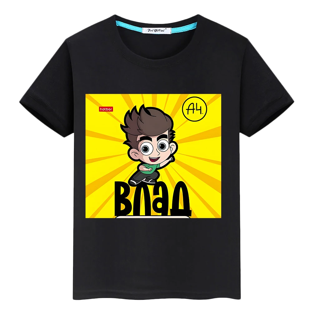 

Милая футболка для мальчиков и девочек Merch А4 из 100% хлопка, футболки, топы y2k, цельный повседневный летний Влад A4, Аниме футболки, детская одежда