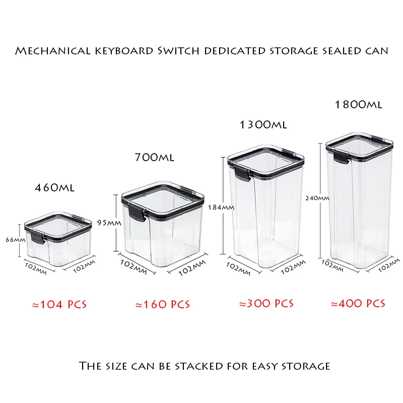 Switch Container For Mechanical Keyboard Switch Storage Tank Sealed Tank Switch Container Keycaps Storage Tank images - 6