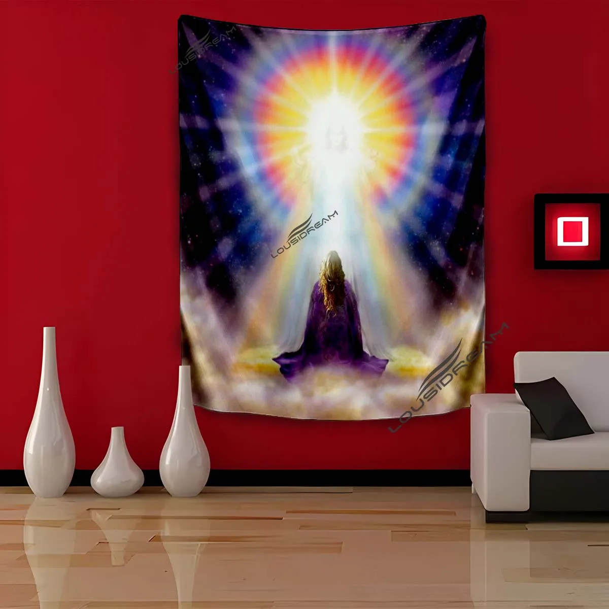 

Christian Tapestry Wall Mounted Beach Rug Camping Tent Travel Mattress Fit Adult Tapestry Office Decorations