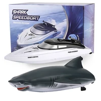 shark 2 in 1 rc boat high speed racing speedboat 2 4g radio remote control ship water game children toys for boys free shipping