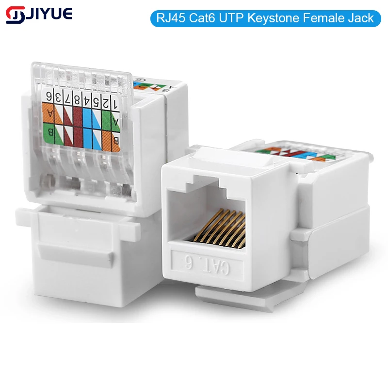 

CAT6 UTP Network Module Tool-free RJ45 Connector Information Socket Computer Outlet Cable Adapter Keystone Jack