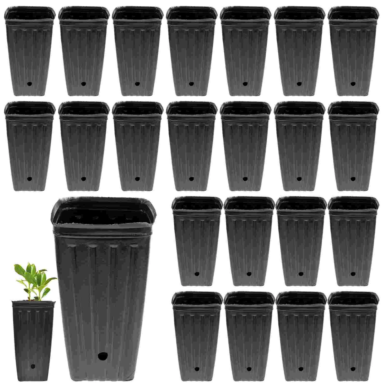 

Pots Cup Planting Pot Nursery Planter Flower Gardening Starting Cups Mini Planters Grow Greenhouse Starter Peat Black Basket