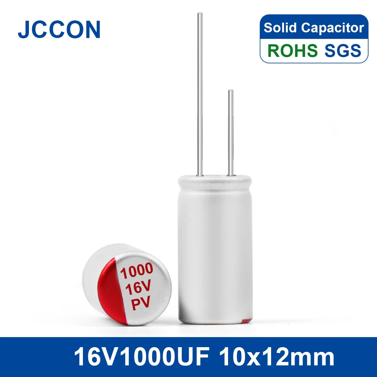 

20Pcs JCCON DIP Solid Electrolytic Capacitor 16V1000UF 10x12 DIY Graphics Card Motherboard Oiginal