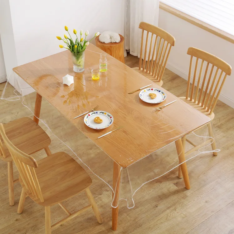 

Hot Models 0.13mm Transparent PVC Thin Waterproof Oil-proof Tablecloth Coffee Table TV Counter Cloth Wear-resistant table