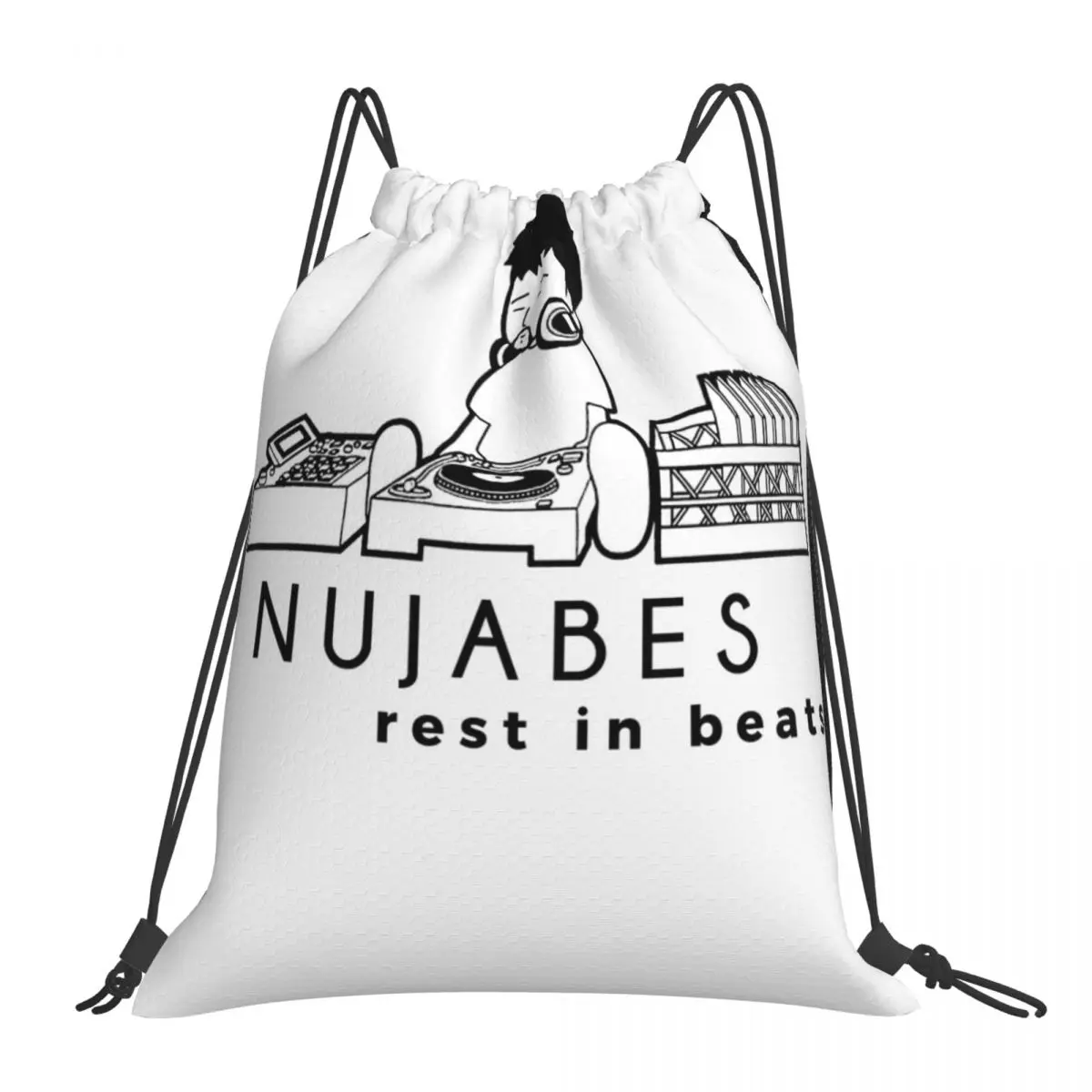

Nujabes Сумки на шнурке для отдыха в ритме, рюкзаки, сумка для обуви, сумки на шнурке, школьный портфель, мужские сумки на шнурке