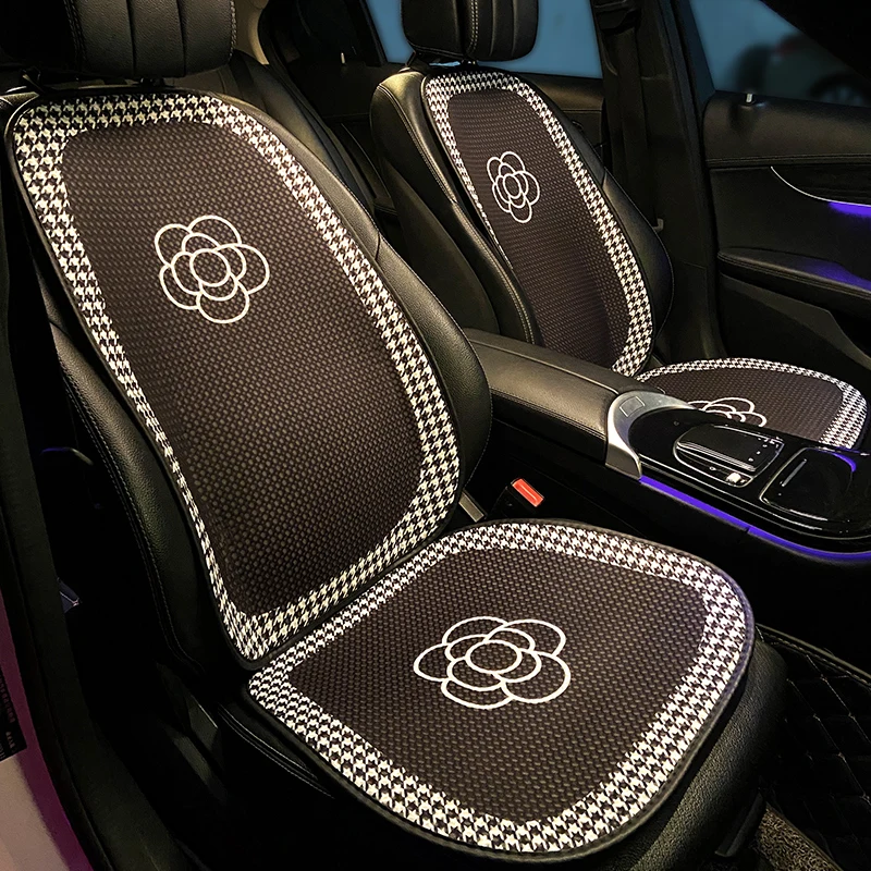 

New High Quality 3D Breathable Mesh Cartoon Lattice Camellia Creative Car Interior Oranments Car Seat Cushion Cover