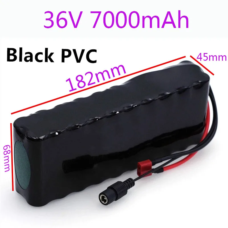 

18650 Battery Pack 36V 7000mAh 7Ah 10S2P Rechargeable Lithium Ion Modified Electric Bicycle Vehicle Protection PCB+42V Charger