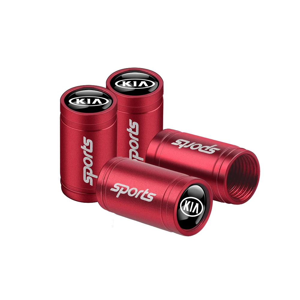 

4 шт. металлический автомобильный спортивный значок, колпачки для клапанов колес, крышка штока для KIA Sportage Ceed Sorento Cerato Optima Picanto Rio Soul K5 K3