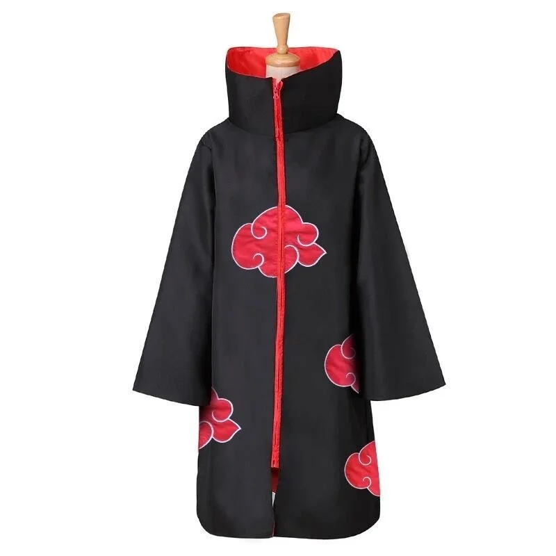 

Anime Naruto Uchiha Sasuke Itachi cloak Eagle organization Akatsuki Cosplay Costumes Coat Mantle Deidara Red Cloud Robe fan toy