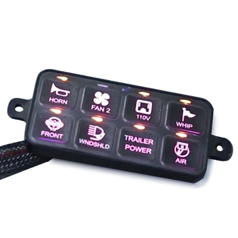 

8 Gang Switch Panel Controller with App Circuit Car Led Control Panel Switch Waterproof Fuse Relay Box